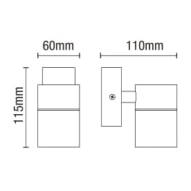 Leto Up or Down Outdoor Wall Light Stainless Steel